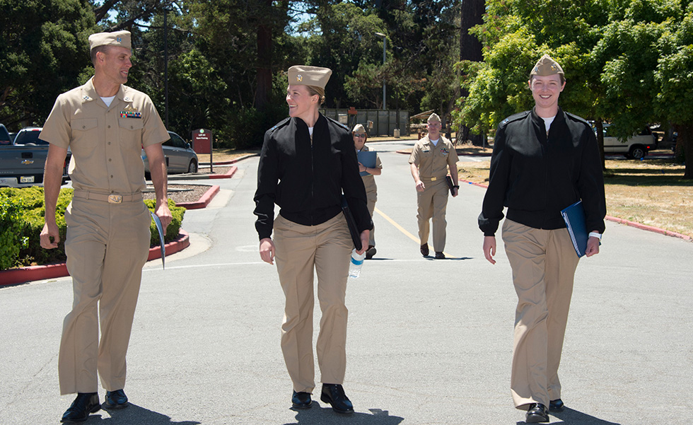 Students studying at Naval Postgraduate School