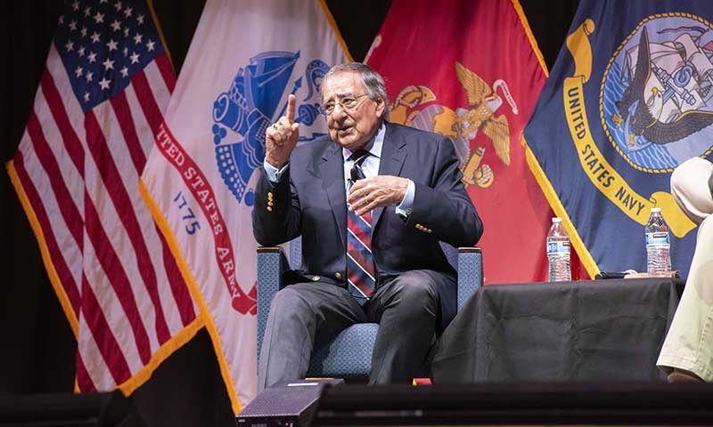 Former SECDEF Panetta Shared Concerns, Insights During Guest Lecture at NPS